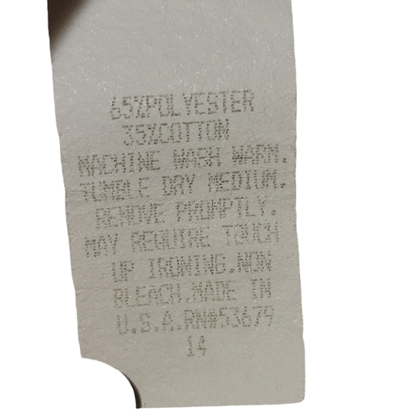 Vintage C,Mon size 14 white button blazer, shoulder pads, pockets on front - Picture 5 of 8